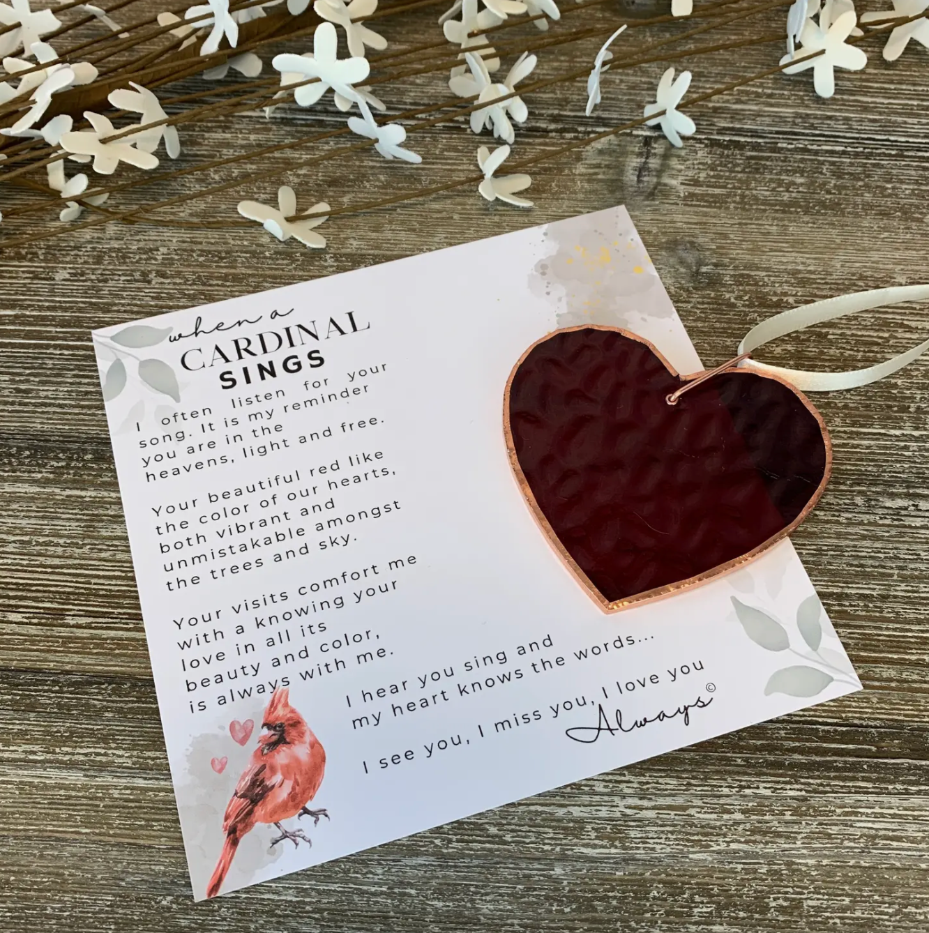 STAINED GLASS HEART | When A Cardinal Sings Memorial