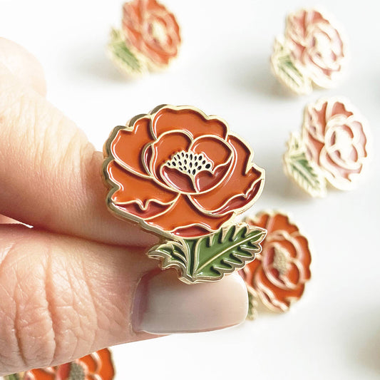 PAPER ANCHOR CO. | Isabelle Poppy Lapel Pin